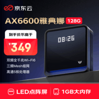 京东云无线宝AX6600雅典娜128G 家用路由器 WIFI6 高通5核 1G内存 LED点阵屏 三频Mesh