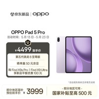 OPPO Pad 5 Pro 国家补贴 13.2英寸平板电脑 第五代骁龙8至尊版 12GB+256GB 莫奈紫 办公学习游戏平板