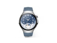 华为 【送礼送健康】HUAWEI WATCH 5 46mm 基础款不锈钢表壳星河蓝素皮复合表带首创X-TAP智感窗