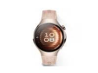 华为HUAWEI WATCH 5 42mm高端款烁金色904L不锈钢表壳星云杏素皮复合表带eSIM通话手表