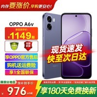 OPPO【国家补贴15%】OPPO A6v 手机 6500mAh 六年长寿大电池 超抗摔金刚 石架构 5G全网通智能拍照手机 钛岩紫 8GB+256GB 官方标配【全国联保】
