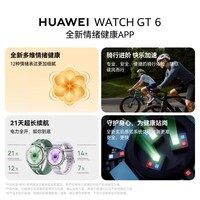 华为（HUAWEI）WATCH GT 6 华为智能手表多维情绪健康全新骑行体验 华为手表GT6 46mm雅丹黑-氟橡胶表带