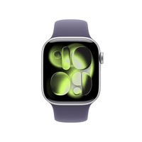 【京东健康关爱版】Apple/苹果Watch S11智能手表GPS款42毫米银色铝金属表壳雾紫色运动型表带M/L