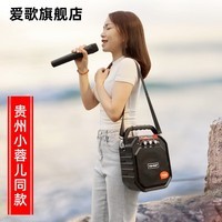 爱歌贵州小蓉儿s28无线蓝牙音箱户外k歌麦克风话筒唱歌便携式广场舞音响低音炮小型家用家庭ktv播放器 无线版+U段双话筒+U盘