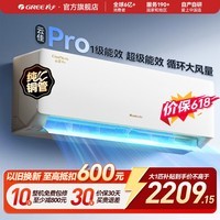 格力（GREE）空调 云佳Pro【超级省电】  新一级能效 变频冷暖 自清洁 壁挂式 卧室空调挂机智能WIFI 国家补贴 云佳Pro 省电大风量 大1匹 新一级能效 新款上市