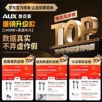 奥克斯（AUX）吹风机家用2400W高速电风吹负离子护发风筒旅行便携吹头发电吹风机男女士专用不伤发电风吹蓝灰色