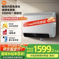米家小米智能双胆电热水器60升P1 3300W速热超薄扁桶家用大水量美肤洗镁棒免更换国家补贴以旧换新MJ02