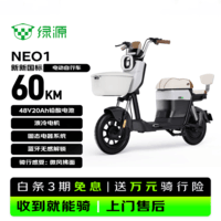 绿源(Luyuan)电动自行车Neo1新新国标全国可上牌【4块电池】LED大灯家用电动车液冷电机保十年电瓶车 纳米黑