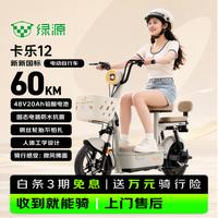 绿源（Luyuan）卡乐12 电动自行车新国标可上牌 买菜带娃通勤代步电动车 雅灰