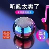 艾勒丝汀【户外便携式蓝牙音响】低音炮金属露营旅行自行车骑行运动无线Mini音箱柏林之声长续航音乐播放器 【渐变紫】360°全景音效丨便携迷你 双重低音炮丨大音量丨超长续航