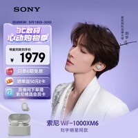 索尼（SONY）【刘宇同款】WF-1000XM6 全新一代降噪豆 真无线蓝牙降噪耳机 智能AI 铂金银