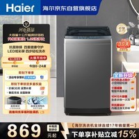 海尔(Haier)波轮洗衣机全自动 10KG 直驱变频 漩瀑洗 除菌螨 博卡灰 一级能效 家用大容量 XQB100-BZ2GD0