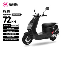 爱玛电动摩托车 爱玛辉腾电动车自营京东夏季电瓶车长续航爱玛电动车官方旗舰店京东电动摩托车极地灰