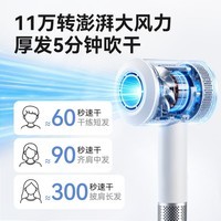 荣耀亲选高速护发吹风机电吹风机 2亿负离子润发护发静音速干不伤发 家用风力大智能恒温大功率吹风筒新款