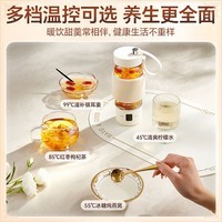 宝威玛(BVGMAV)便携式烧水杯电热热水壶恒温保温一体户外旅行出差家用加热水杯迷你办公室养生煮茶烧水壶电炖杯 0.4L 【政府补贴】纯钛玻璃保温烧水杯