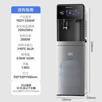 沁园(TRULIVA)即热式饮水机家用立式下置式茶吧机国家补贴温热饮水机触控智能彩屏5306W烧水壶京东自营保温杯