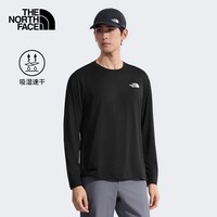 北面（The North Face）长袖T恤男户外休闲吸湿透气印花圆领打底衫8DG5 JK3 M