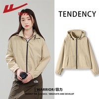 回力软壳三防夹克外套女2026年冬季新款简约时尚户外通勤风穿搭上衣 卡其#纯色 【短款】 L