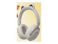 漫步者【顺丰】FitCat (猫儿可拆卸)耳机麦克风加菲猫联名蓝牙头戴式降噪无线耳麦音乐耳塞节日送礼盒 金丝云白【主动降噪 金标音质】