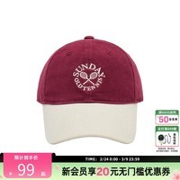 Champion冠军秋季新款休闲棒球帽校队帽男女情侣时尚通勤潮流遮阳帽 红色 均码