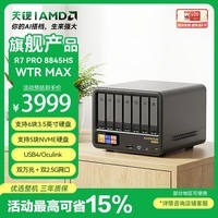 天钡WTR MAX迷你主机 锐龙7 PRO8845HS电脑台式机整机六位机械硬盘五位固态盘企业级发烧级家庭网盘