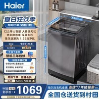 海尔（Haier）全自动波轮洗衣机12KG大容量 直驱变频一级能效 补贴 京东自营 XQB120-BZ20D1