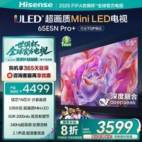 海信电视65E5N Pro+ 65英寸 DeepSeek AI电视 528分区Mini LED 65E5ND-PRO  国家补贴20%