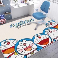 KAYE卡通地毯儿童房间卧室免洗可擦床边毯客厅书房沙发茶几毯防滑垫子 SJR-Y小叮当哆啦 60X160cm