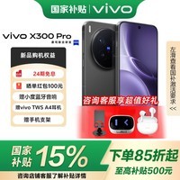 vivo X300 Pro 国家补贴 蔡司2亿APO超级长焦 蓝图影像双芯 5年持久流畅OriginOS 6 AI手机 纯粹黑 16+512GB