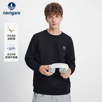 纳维凯尔意大利小帆船男士25年新款基础款圆领内搭单层休闲卫衣1135805304