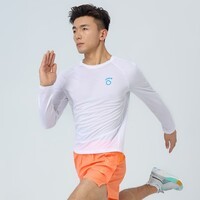 马孔多(macondo)长袖T恤7代春夏款 24年新款男女跑步训练运动休闲 吸湿速干t恤 白色-男 2XL