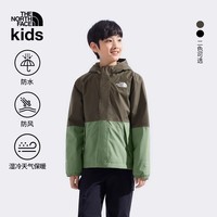 北面童装儿童Antora防水抓绒保暖冲锋衣男户外拼色外套25新|873S C8I/绿色 160 XL（160/76）