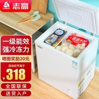 志高（CHIGO）小冰柜家用冷冻小型一级节能省电迷你卧式冷藏保鲜储母乳冷柜 【一级能效 万人推荐】 58L 单温单门