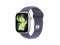 Apple/苹果 Watch S11 智能手表GPS款46毫米银色铝金属表壳雾紫色运动型表带S/M MEVW4CH/B