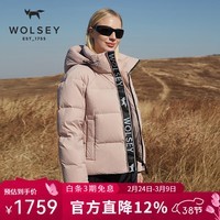 WOLSEY鸭绒服PolarX面包服男女户外防风寒轻量化保暖滑雪外套 烟紫色 L 175