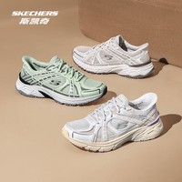 斯凯奇（Skechers）银翼鞋|新款女春夏老爹鞋一脚蹬运动休闲鞋网面鞋150713 灰色/薄荷色/GYMN 37