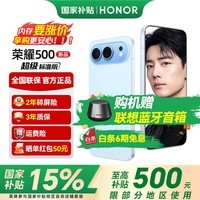 荣耀500 【肖战同款】 超级标准版 2亿人像全能实况 青海湖电池 荣耀400升级版 5G手机 海蓝宝 12GB+256GB【2年碎屏险+3年质保】 官方标配【6期免息】