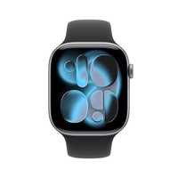 Apple/苹果 Watch S11 智能手表46毫米深空灰色铝金属表壳黑色运动型表带S/M 【GPS款】