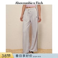 Abercrombie & Fitch【显瘦百搭阔腿】小麋鹿图案毛圈布运动卫裤25秋冬女装147-5117 银灰色 S (165/72A) 尺码偏大，建议小一码