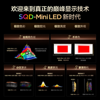 TCL电视 75X11L 75英寸 SQD-Mini LED机皇 100%全局高色域 超级蝶翼华曜屏 万象分区 约2cm至薄