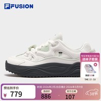 斐乐(FILA) FUSION潮牌女鞋2026年夏季新款板鞋时尚休闲鞋 雪白/金丝雀绿-SC 37.5