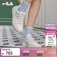 FILA 斐乐官方女鞋CACTI板鞋2026春季新款仙掌鞋时尚休闲鞋运动鞋 奶油白色/芦笋白-CW 40