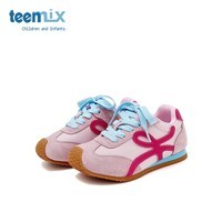 天美意童鞋2025德训鞋童鞋男女休闲板鞋秋冬季新款中大童宝宝鞋运动鞋 丁香蓝 37