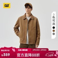 CAT卡特秋冬男士户外休闲复古麂皮绒翻领哈灵顿夹克工装外套
