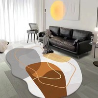 KAYE异形客厅地毯 ins北欧轻奢卧室床边毯免洗加厚沙发茶几不规则地毯 YX-T4 120x160 cm
