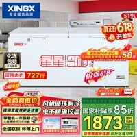 星星(XINGX)519L商用冰柜 冷藏冷冻冰箱中梁除霜冷冻柜 单温大容积卧式-40℃冷柜 BD/BC-519E以旧换新 价保618