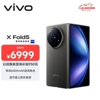 vivo X Fold5 12GB+256GB 钛度 217g超轻薄 等效6000mAh蓝海电池 超可靠三防折叠屏 AI 折叠屏 手机