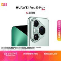 HUAWEI Pura 80 Pro+ 16GB+512GB 釉青一英寸高动态主摄 个性色卡AI辅助构图 鸿蒙系统华为手机