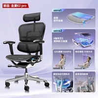 Ergonor保友金豪E2 Pro 旗舰人体工学椅 办公椅电脑椅电竞椅 久坐真不累 黑色网