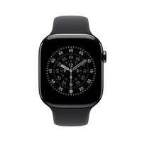 Apple/苹果 Watch S11 智能手表GPS+蜂窝款46毫米石板色钛金属表壳黑色运动型表带M/L MFDV4CH/B